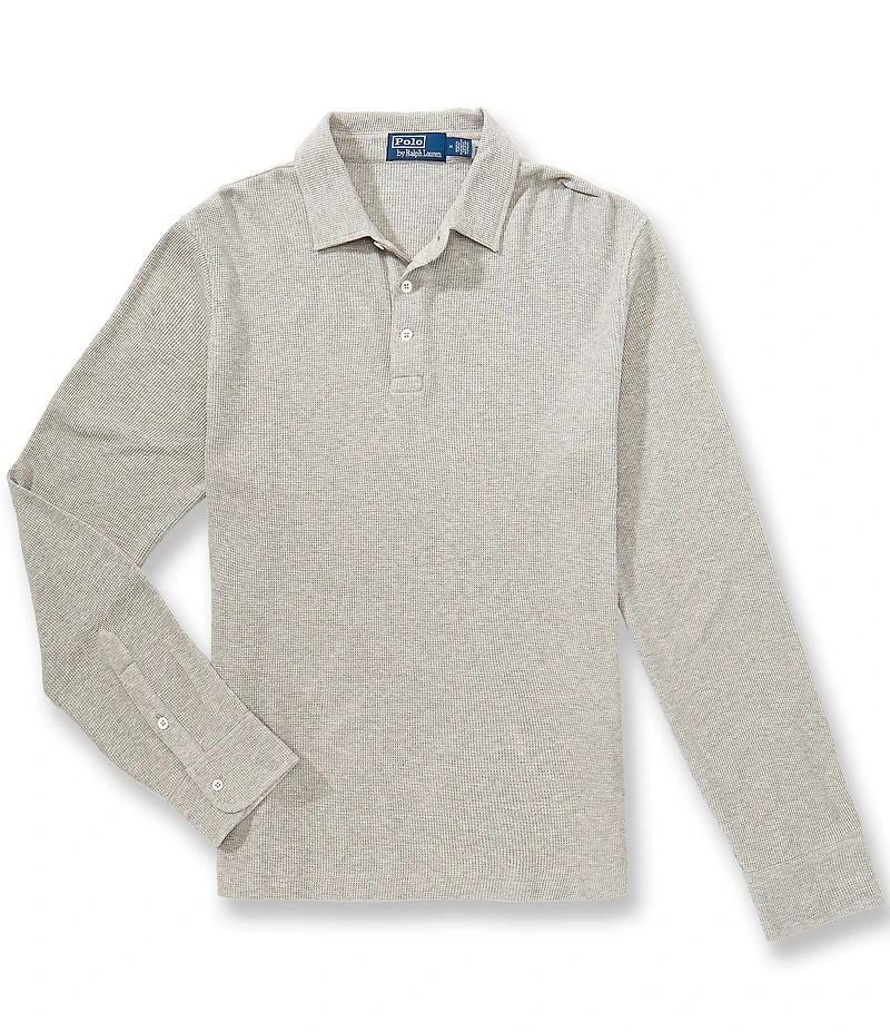 Polo Ralph Lauren Standard Fit Waffle-Knit Long Sleeve Polo Shirt