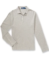 Polo Ralph Lauren Standard Fit Waffle-Knit Long Sleeve Polo Shirt