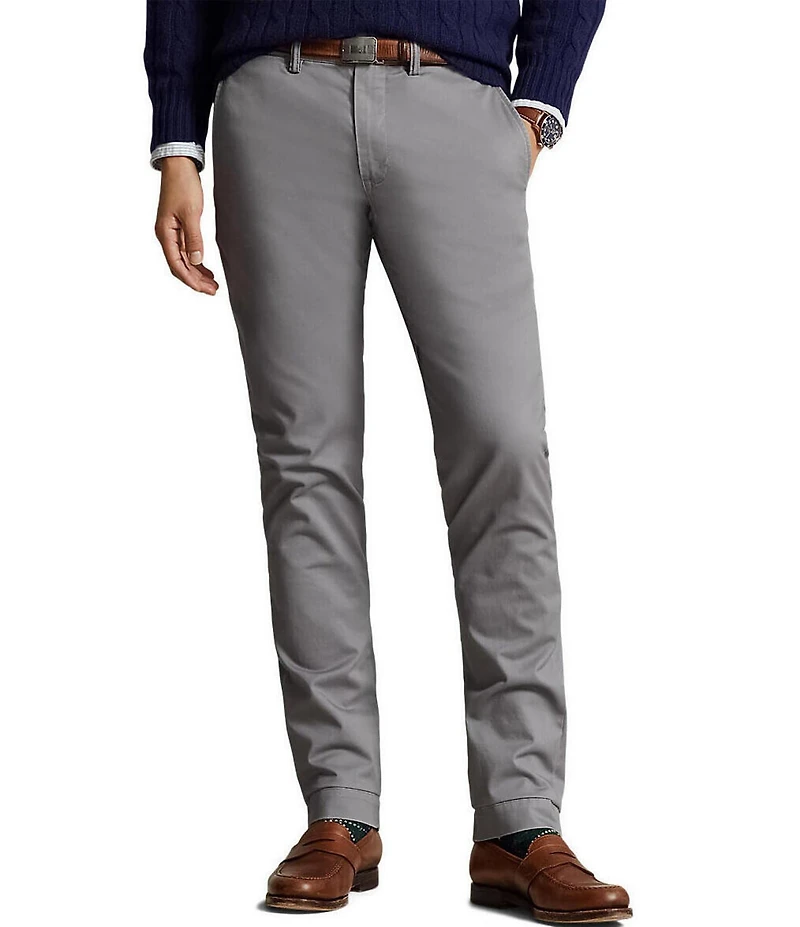 Polo Ralph Lauren Straight Fit Flat Front Stretch Twill Solid Chino Pants