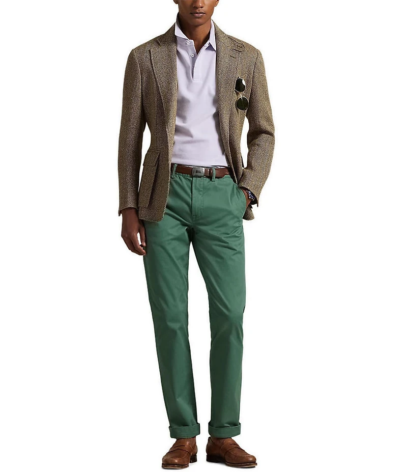 Polo Ralph Lauren Straight Fit Flat Front Stretch Twill Solid Chino Pants