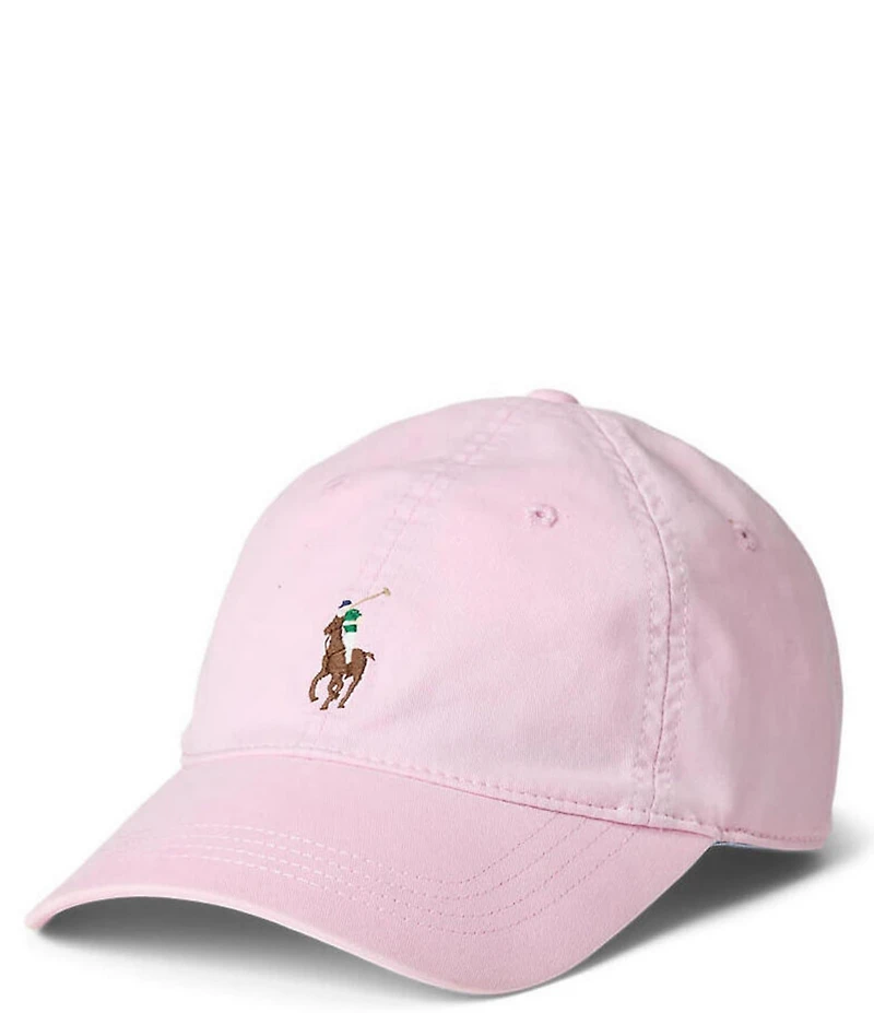 Polo Ralph Lauren Stretch Embroidered Pony Leather Strap Chino Cap