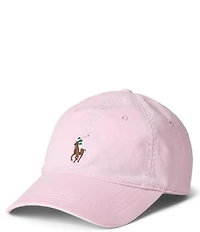 Polo Ralph Lauren Stretch Embroidered Pony Leather Strap Chino Cap