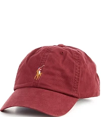 Polo Ralph Lauren Stretch Embroidered Pony Leather Strap Chino Cap