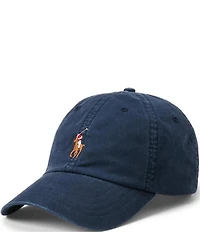 Polo Ralph Lauren Stretch Embroidered Pony Leather Strap Chino Cap