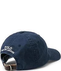 Polo Ralph Lauren Stretch Embroidered Pony Leather Strap Chino Cap