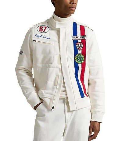 Polo Ralph Lauren Stretch Double-Knit RL Racing Track Jacket