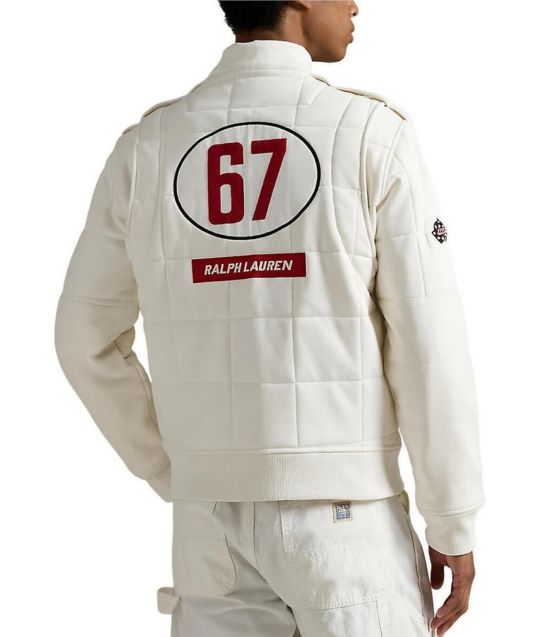 Polo Ralph Lauren Stretch Double-Knit RL Racing Track Jacket