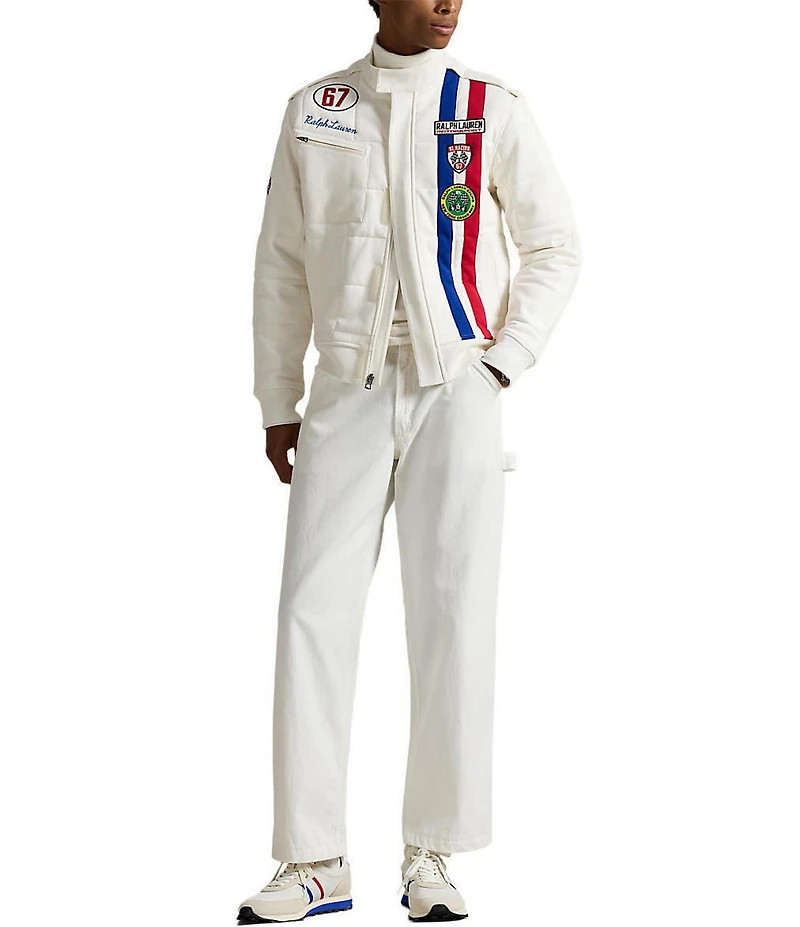 Polo Ralph Lauren Stretch Double-Knit RL Racing Track Jacket