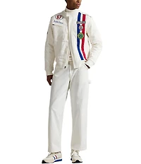 Polo Ralph Lauren Stretch Double-Knit RL Racing Track Jacket