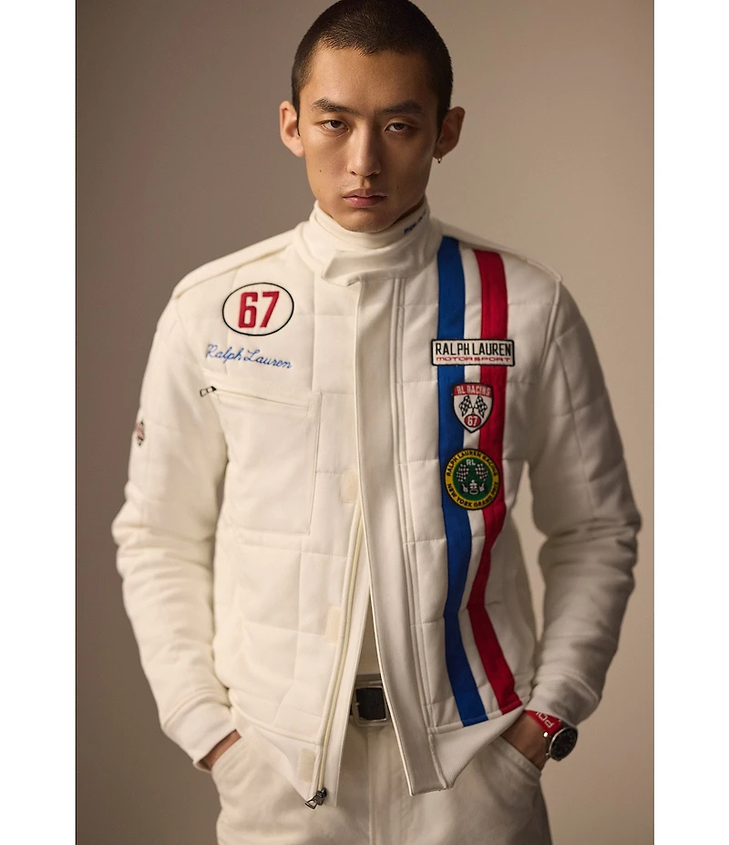 Polo Ralph Lauren Stretch Double-Knit Racing Track Jacket