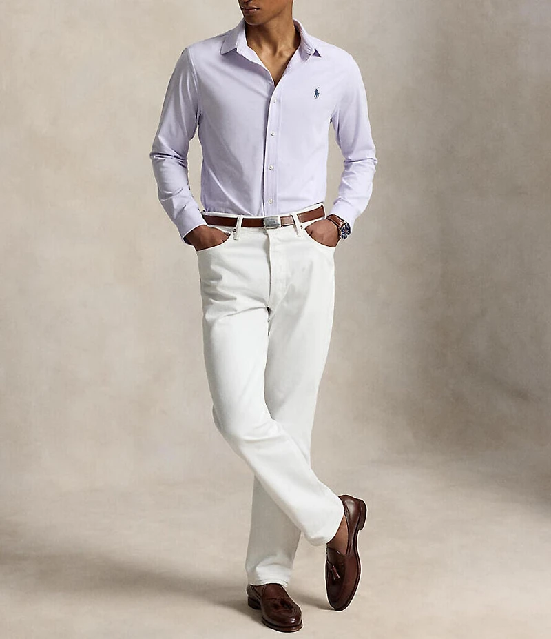 Polo Ralph Lauren Stretch Knit Oxford Long Sleeve Woven Shirt