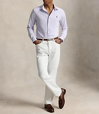 Polo Ralph Lauren Stretch Knit Oxford Long Sleeve Woven Shirt
