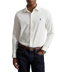Polo Ralph Lauren Stretch Knit Oxford Long Sleeve Woven Shirt