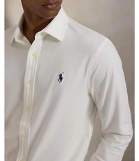 Polo Ralph Lauren Stretch Knit Oxford Long Sleeve Woven Shirt