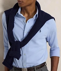 Polo Ralph Lauren Stretch Knit Oxford Long Sleeve Woven Shirt