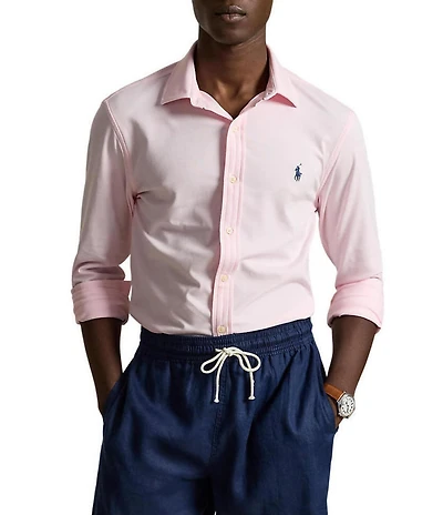 Polo Ralph Lauren Stretch Knit Oxford Long Sleeve Woven Shirt