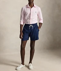 Polo Ralph Lauren Stretch Knit Oxford Long Sleeve Woven Shirt
