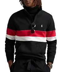Polo Ralph Lauren Racing Stripe Interlock Quarter-Zip Pullover