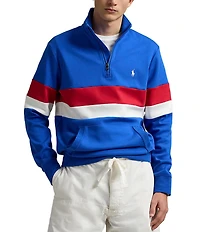 Polo Ralph Lauren Racing Stripe Interlock Quarter-Zip Pullover