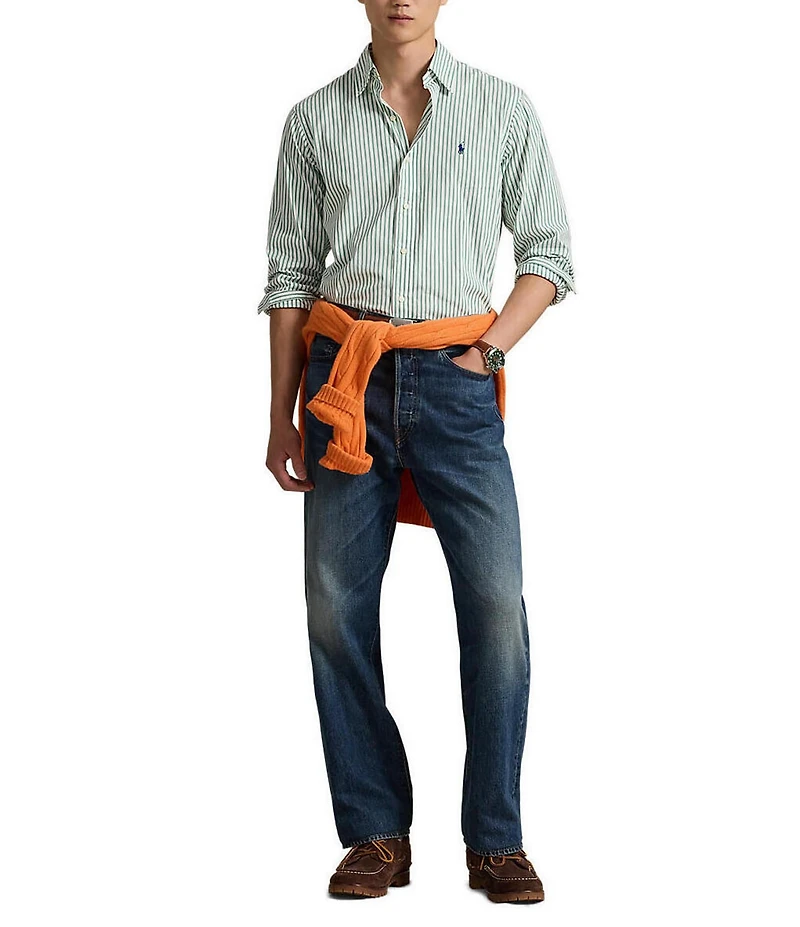 Polo Ralph Lauren Stripe Poplin Long Sleeve Woven Shirt