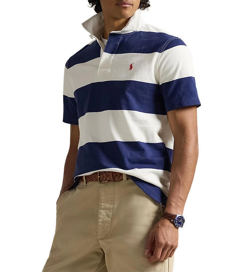 Polo Ralph Lauren Stripe Short Sleeve Rugby Polo Shirt