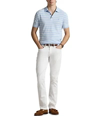 Polo Ralph Lauren Striped Cotton-Linen Polo Sweater
