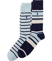 Polo Ralph Lauren Striped Crew 2-Pack Socks