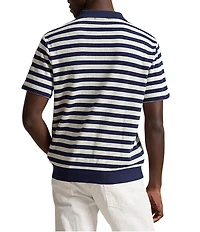 Polo Ralph Lauren Striped Pointelle-Ribbed Short Sleeve Polo Shirt