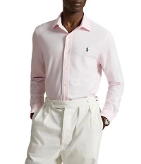 Polo Ralph Lauren Striped Stretch Knit Oxford Long Sleeve Woven Shirt