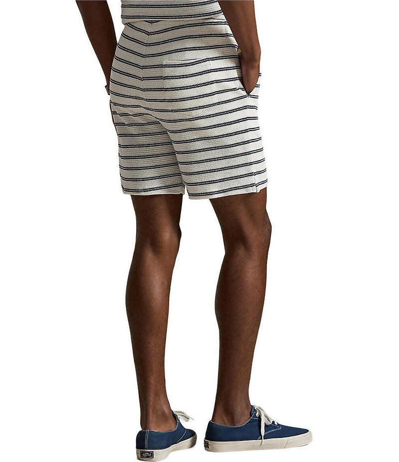 Polo Ralph Lauren Striped Textured Knit 6#double; Inseam Shorts