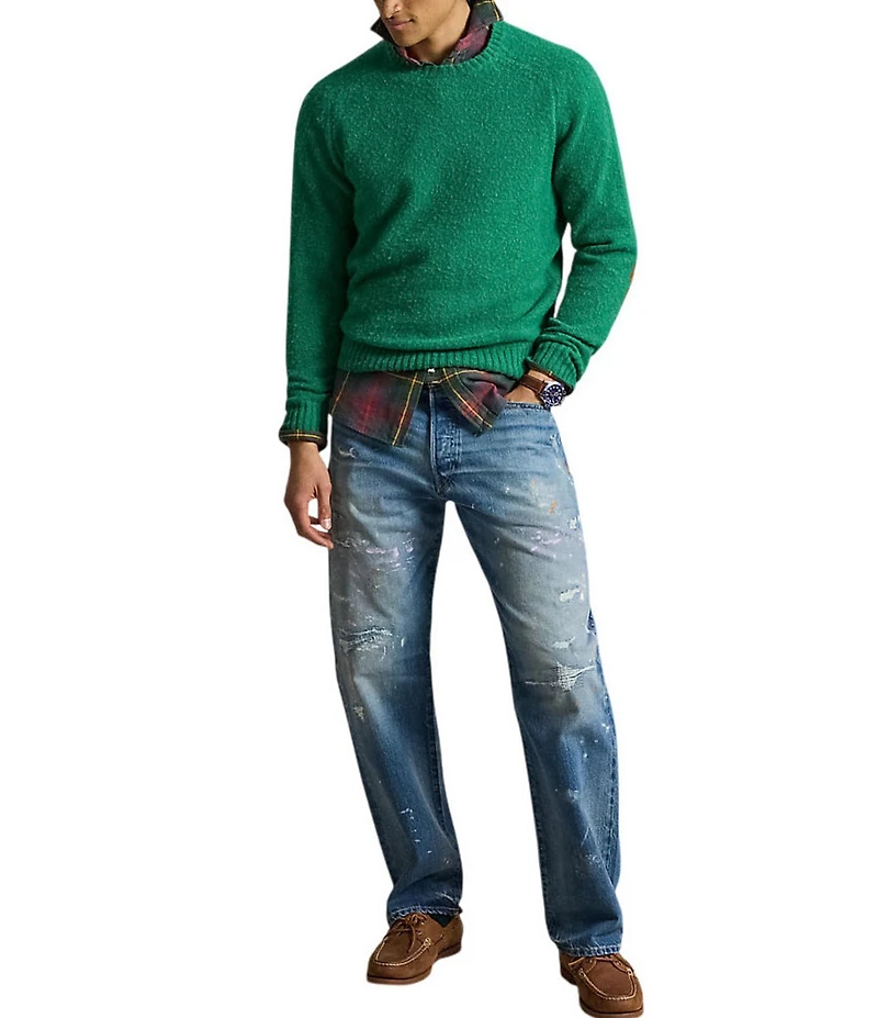 Polo Ralph Lauren Suede-Patch Wool-Cashmere Sweater