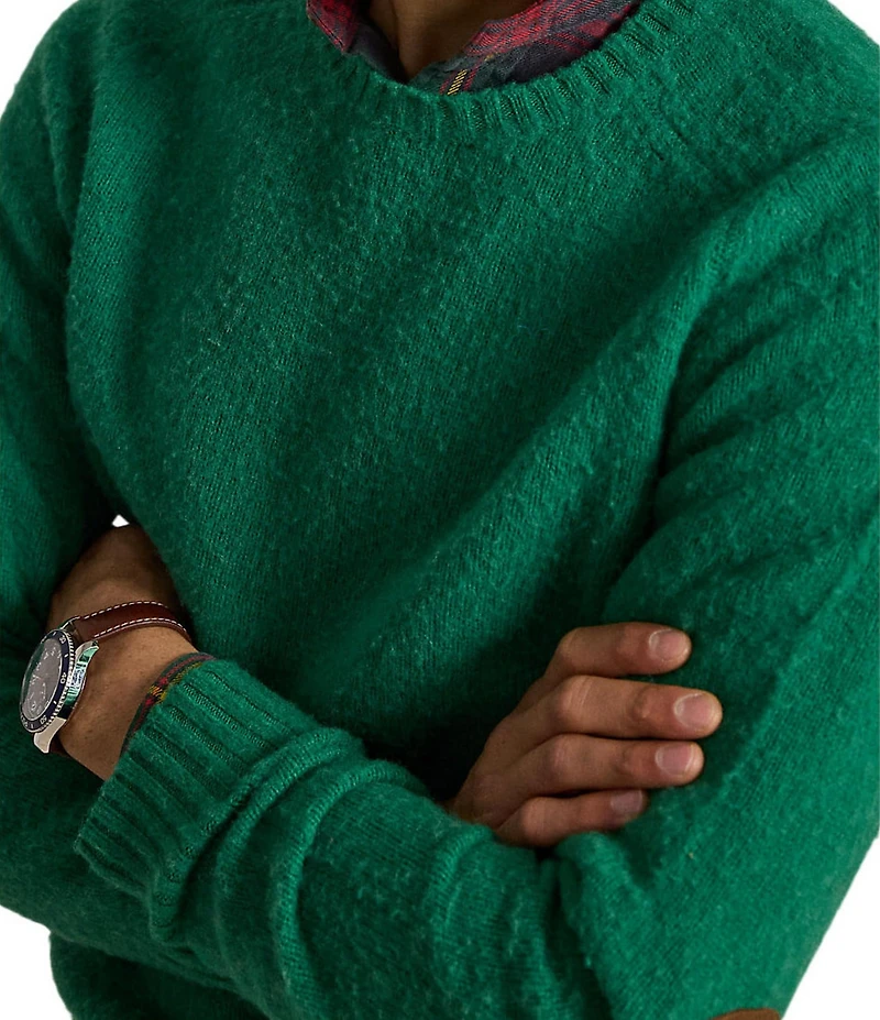 Polo Ralph Lauren Suede-Patch Wool-Cashmere Sweater