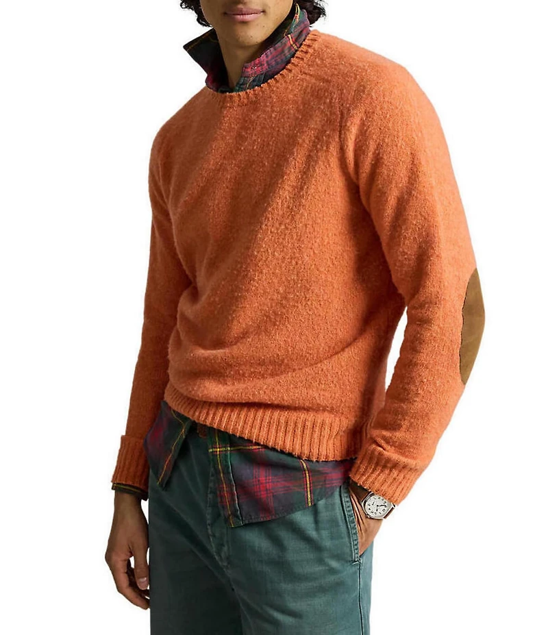 Polo Ralph Lauren Suede-Patch Wool-Cashmere Sweater