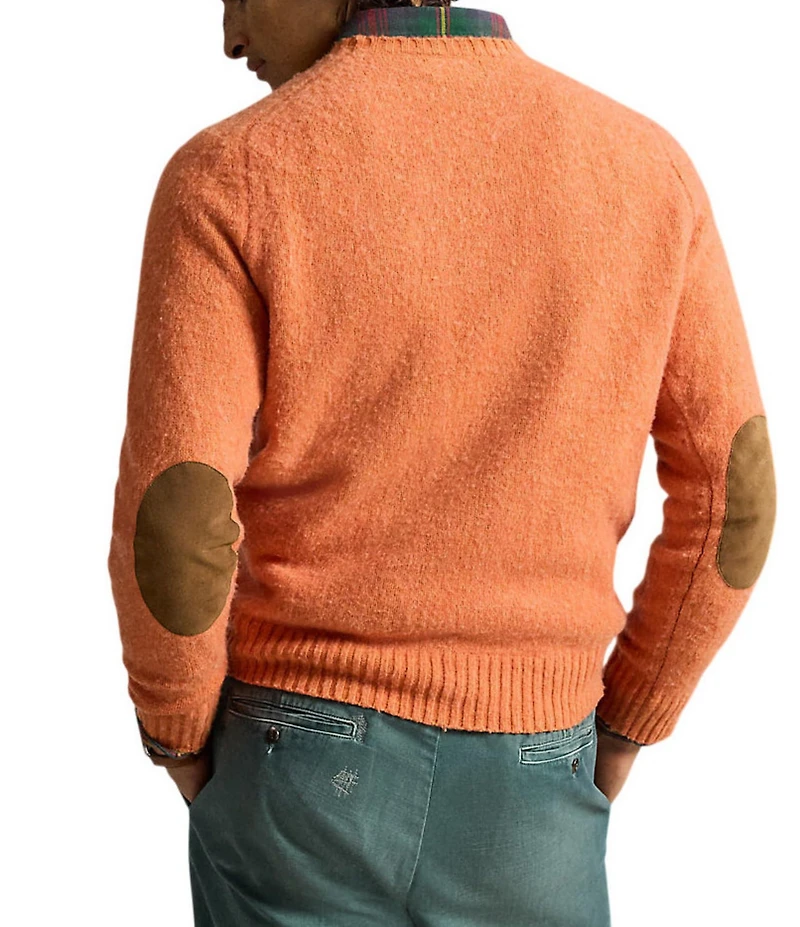 Polo Ralph Lauren Suede-Patch Wool-Cashmere Sweater