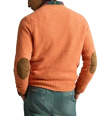 Polo Ralph Lauren Suede-Patch Wool-Cashmere Sweater