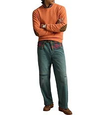 Polo Ralph Lauren Suede-Patch Wool-Cashmere Sweater