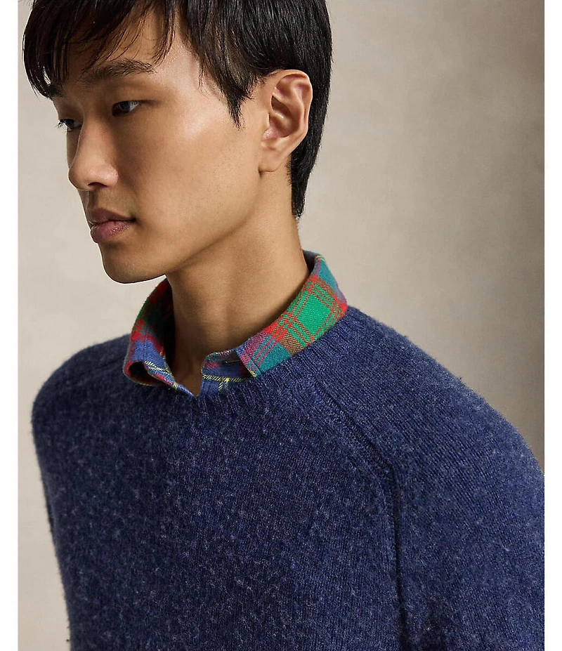 Polo Ralph Lauren Suede-Patch Wool-Cashmere Sweater