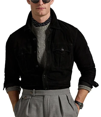 Polo Ralph Lauren Suede Utility Shirt Jacket