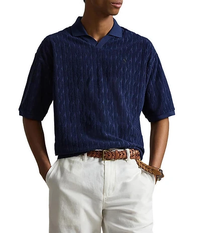 Polo Ralph Lauren Coordinating Terry Cable-Knit Short Sleeve Polo Shirt