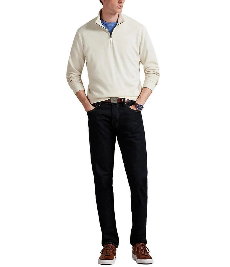 Polo Ralph Lauren Textured Double-Knit Quarter-Zip Pullover