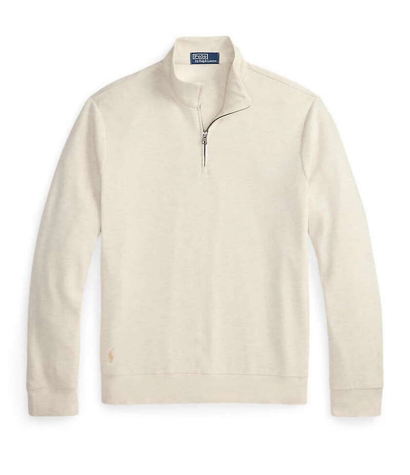 Polo Ralph Lauren Textured Double-Knit Quarter-Zip Pullover