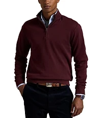 Polo Ralph Lauren Textured Double-Knit Quarter-Zip Pullover