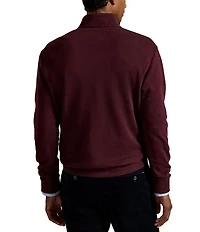 Polo Ralph Lauren Textured Double-Knit Quarter-Zip Pullover