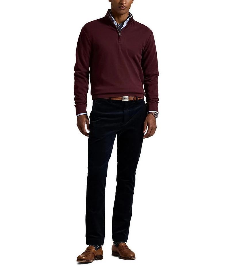 Polo Ralph Lauren Textured Double-Knit Quarter-Zip Pullover