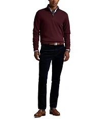 Polo Ralph Lauren Textured Double-Knit Quarter-Zip Pullover
