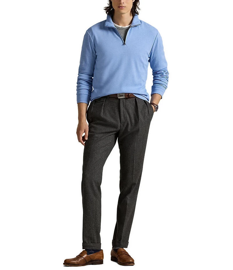 Polo Ralph Lauren Textured Double-Knit Quarter-Zip Pullover