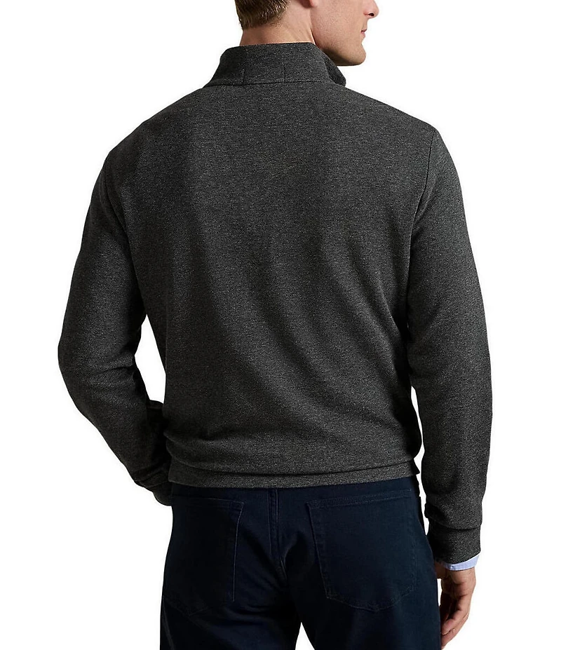 Polo Ralph Lauren Textured Double-Knit Quarter-Zip Pullover