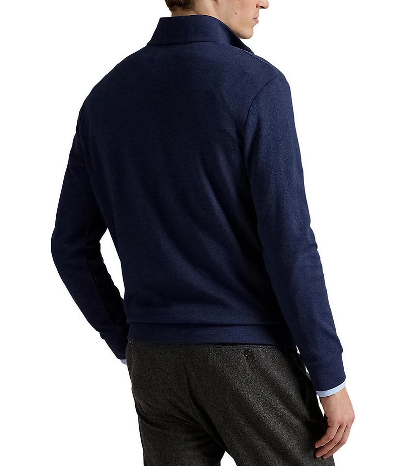 Polo Ralph Lauren Textured Double-Knit Quarter-Zip Pullover