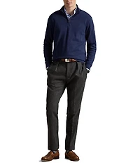 Polo Ralph Lauren Textured Double-Knit Quarter-Zip Pullover