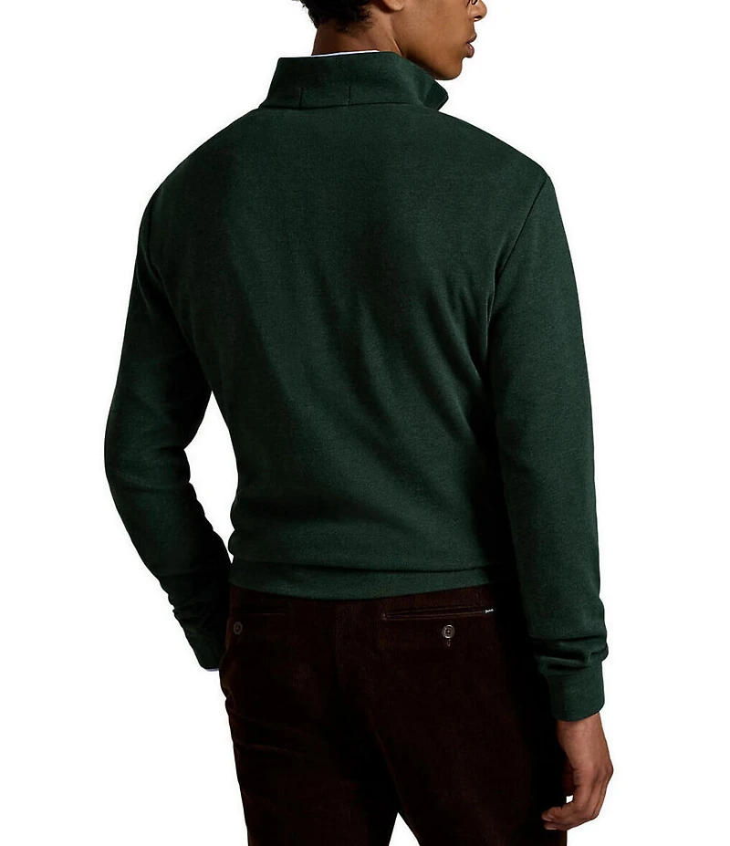 Polo Ralph Lauren Textured Double-Knit Quarter-Zip Pullover